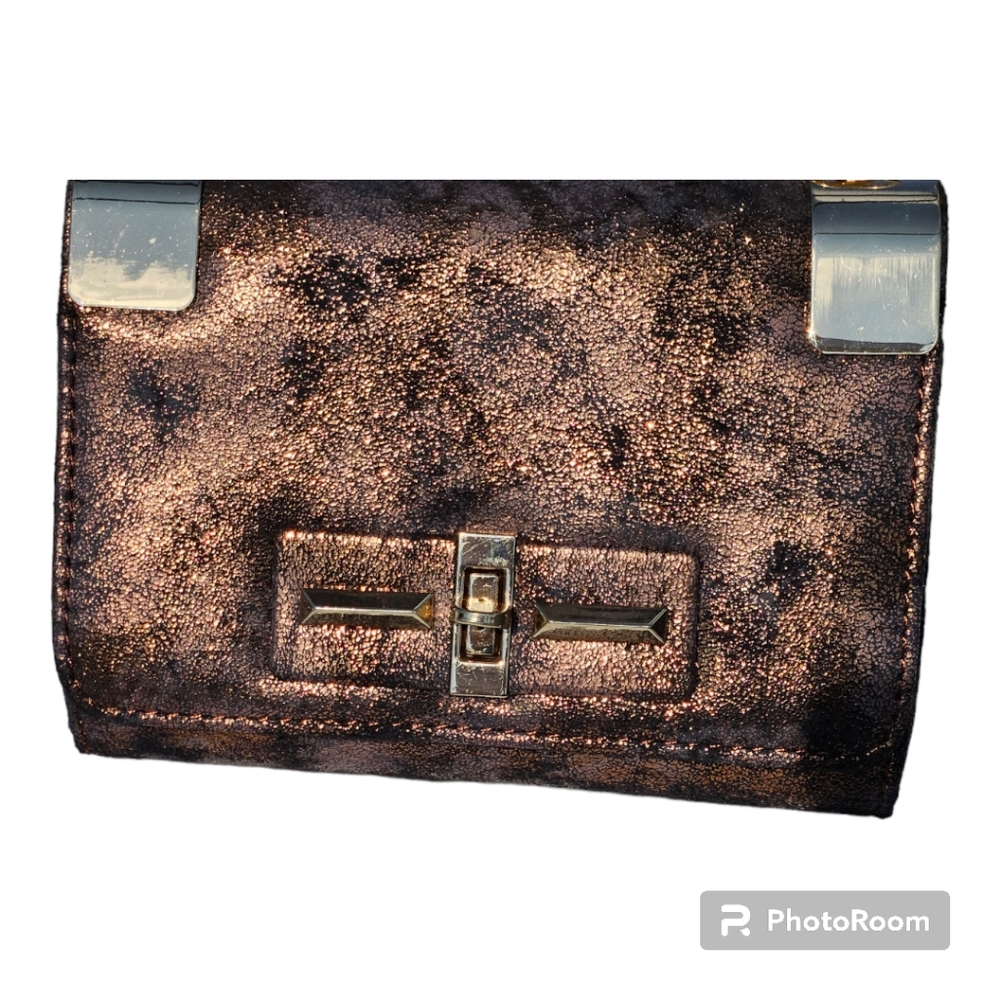 Urban Expressions Metallic Look Clutch/Crossbody Purse